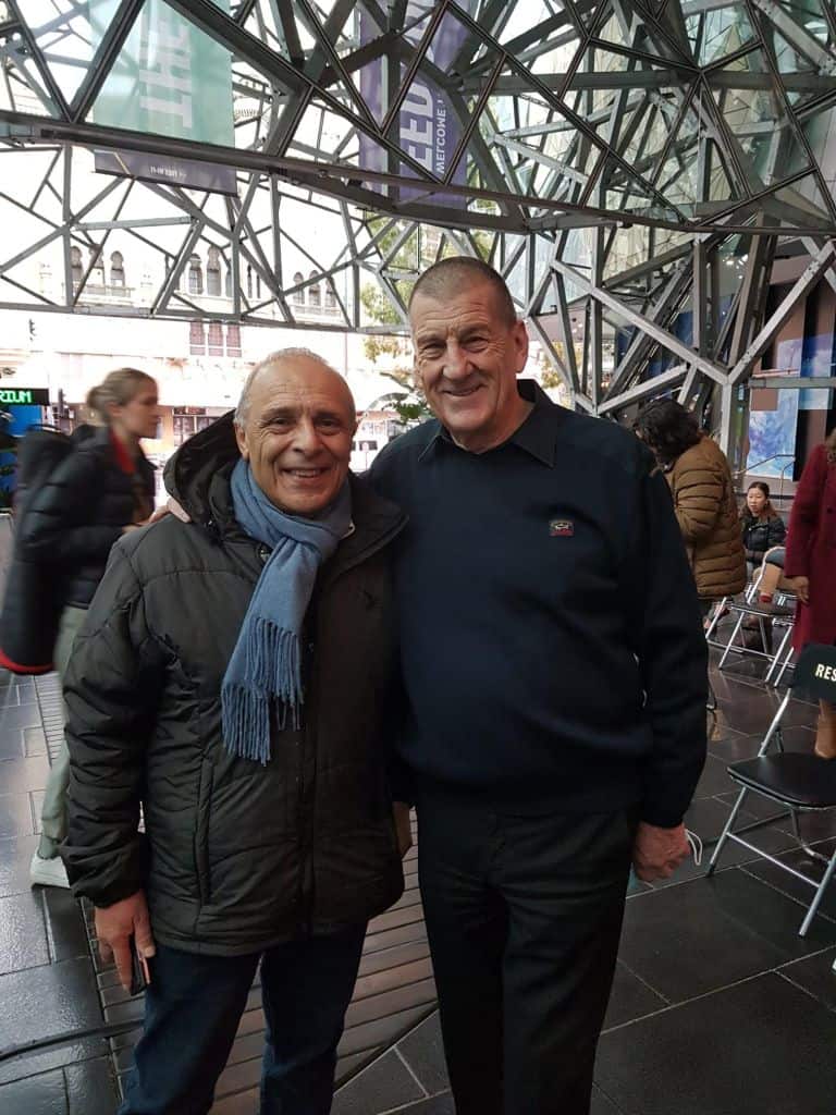 Hass Dellal with former Victorian Premier, Jeff Kennett at the launch